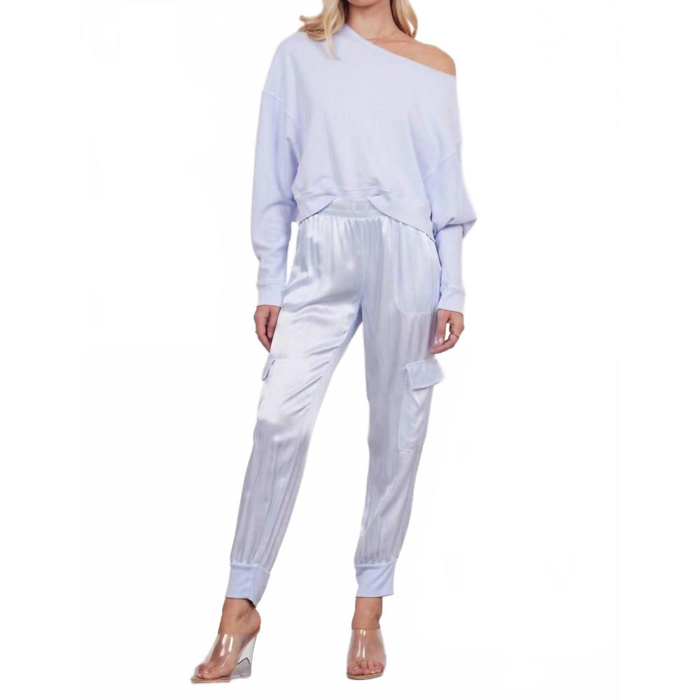 NEW LAMADE silky cargo joggers in sky